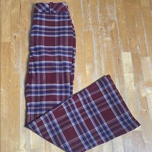 Aritzia Sunday Best flared plaid pants